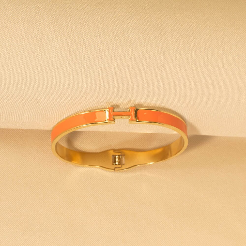 Eliza Openable Bracelet - Slim Orange - Edgy Collection