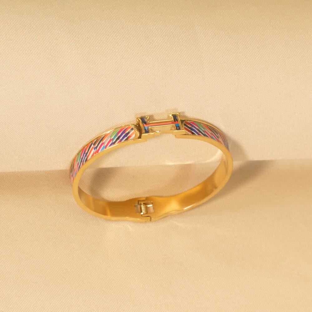 Eliza Openable Bracelet - Slim Rainbow - Edgy Collection