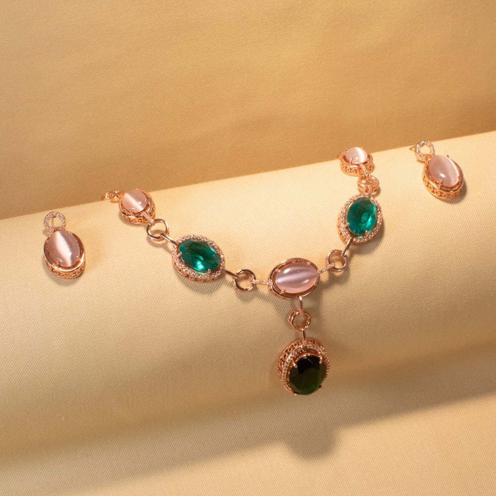 Emerald Blush Necklace Set