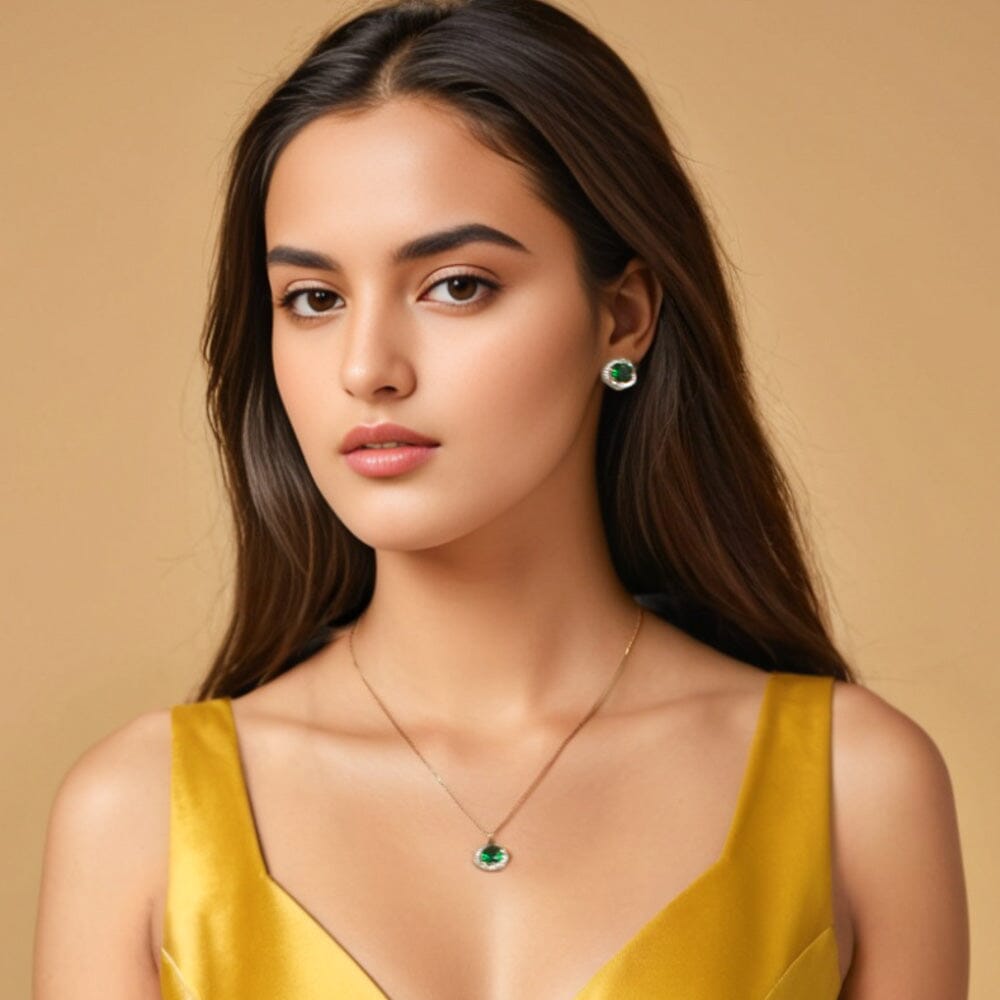 Emerald Glow Pendant Set - Minima Collection