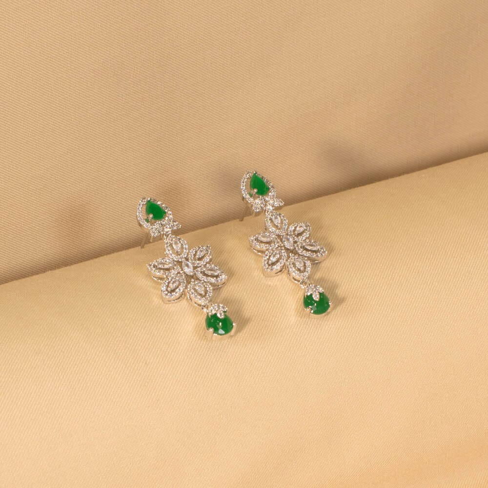 Emerald Mirage Necklace Set - Glitterati Collection