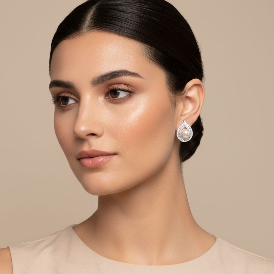 Eternal Pearl Halo Studs