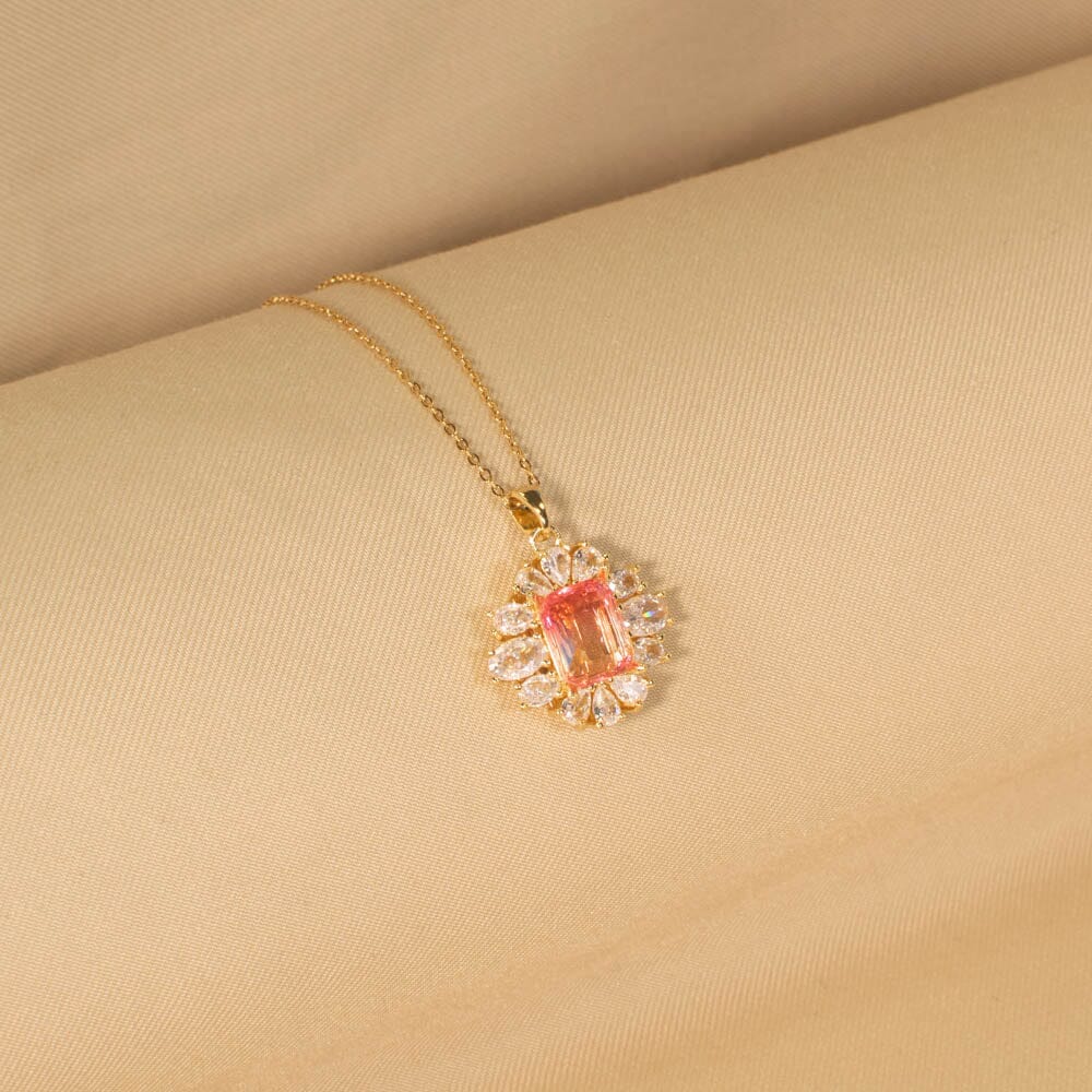 Fire n Ice Pendant Set - Peach - Minima Collection
