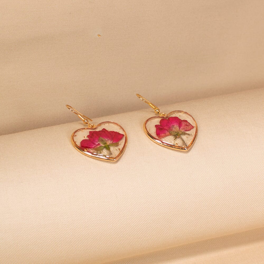 Floral Heart Pendant Set-Nature Collection