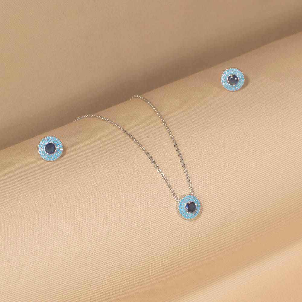 Gemma Evil Eye Pendant Set -Minima Collection