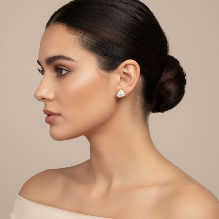 Geometric Sparkle Studs