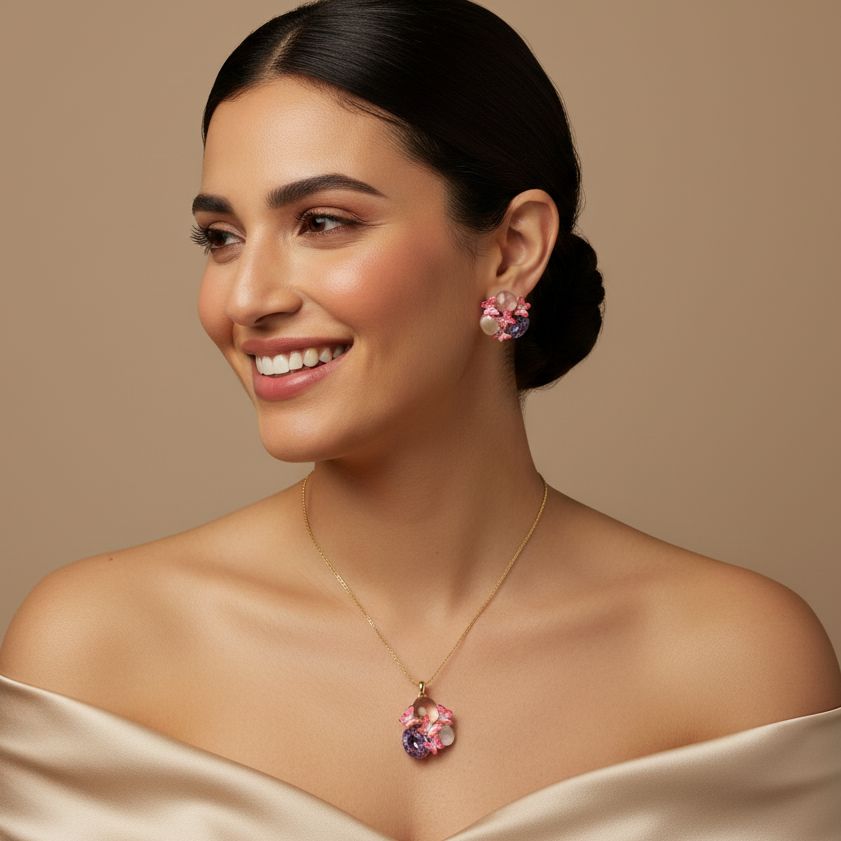 Georgie Pendant Set - Pink