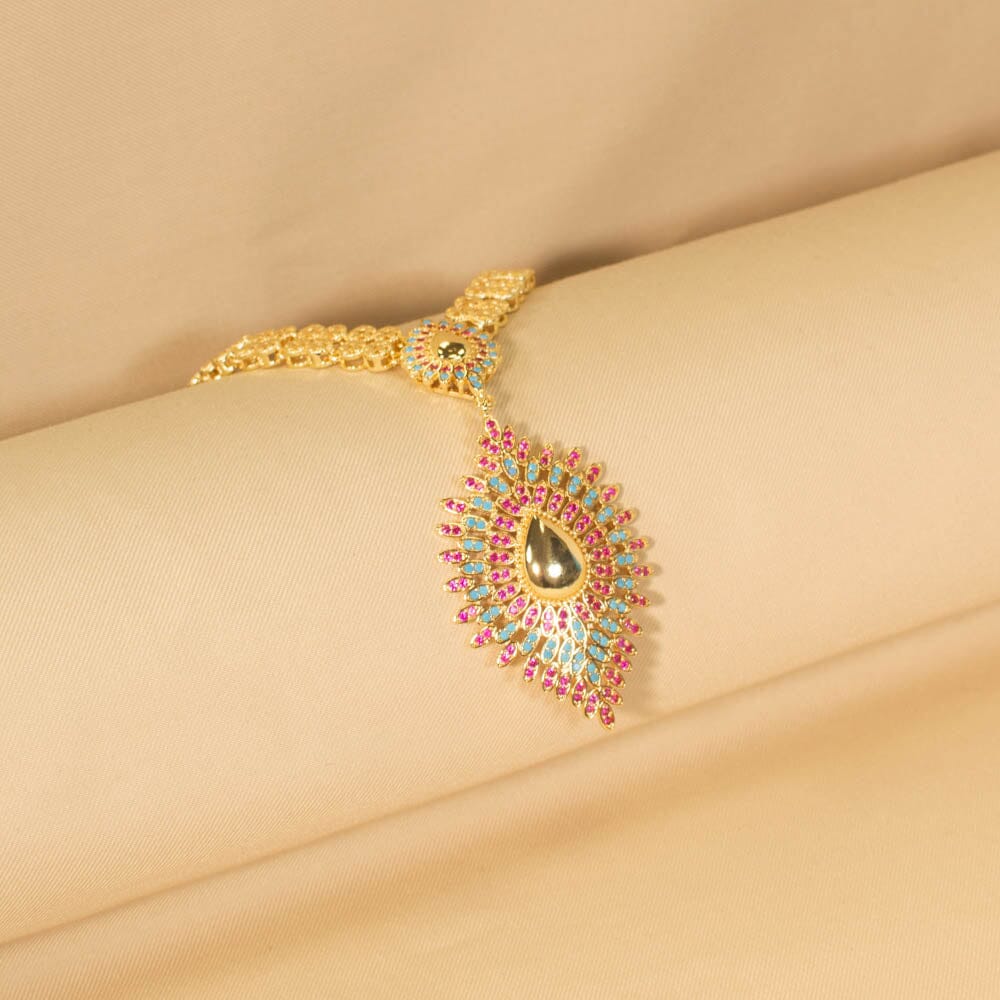 Greeha Jadau Necklace Set - Pratha Collection