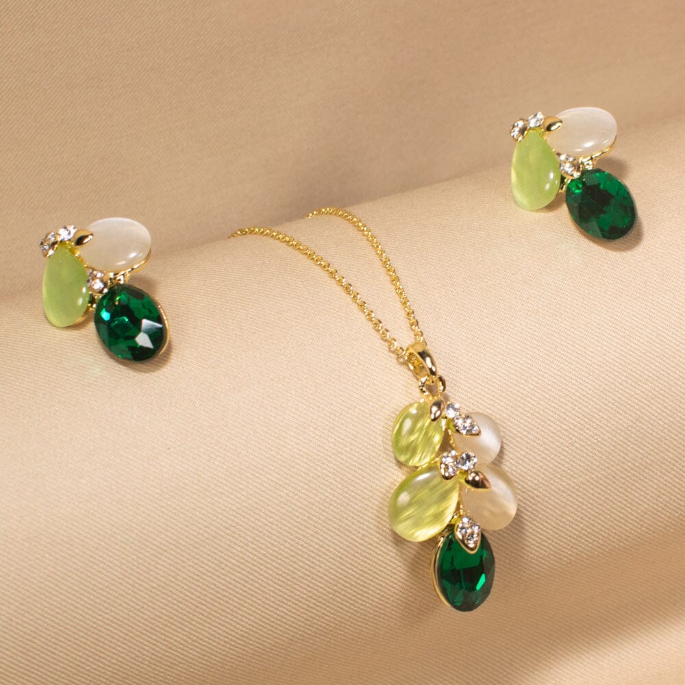 Green Tide Pendant Set - Edgy Collection