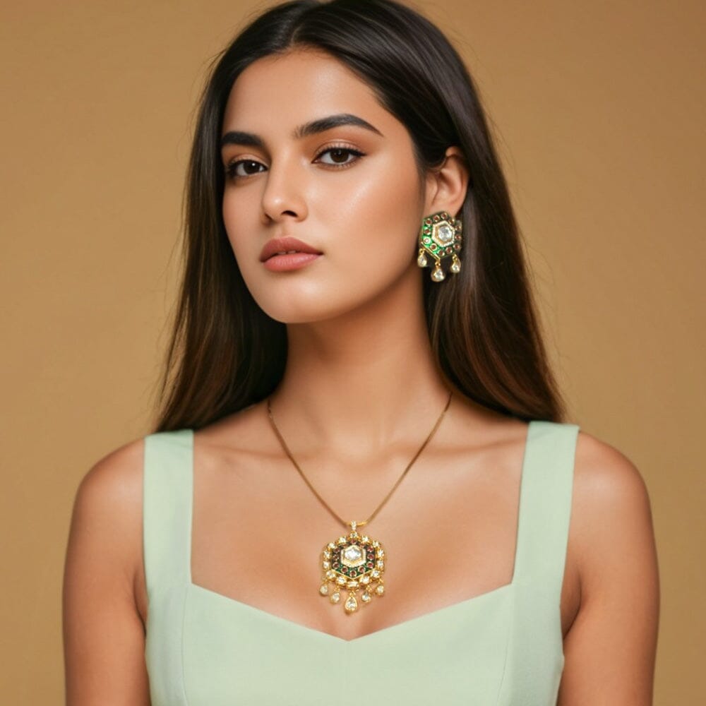 Gulmira Premium Pendant Set - Sparsh Collection