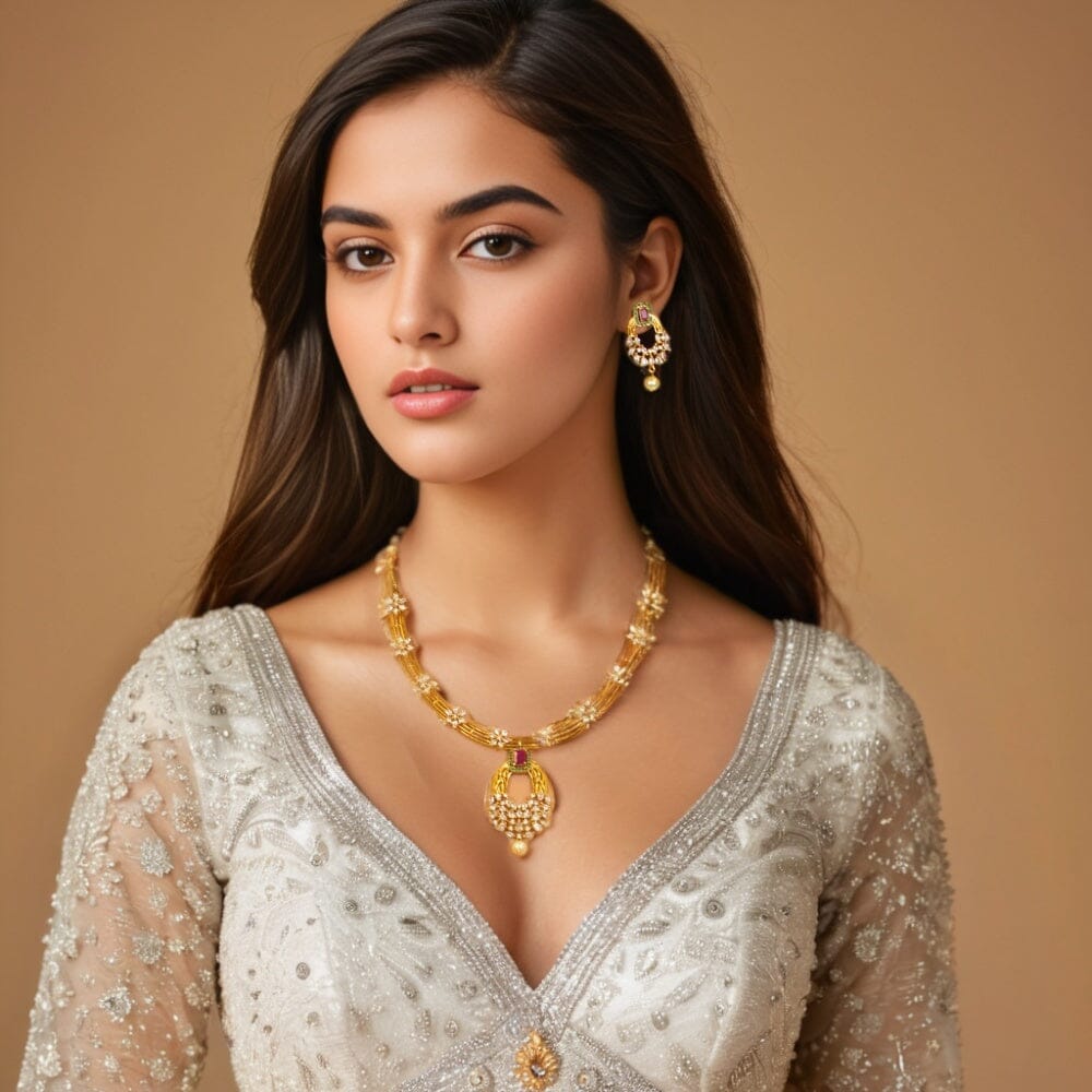 Gulnoor Necklace Set - Pratha Colection