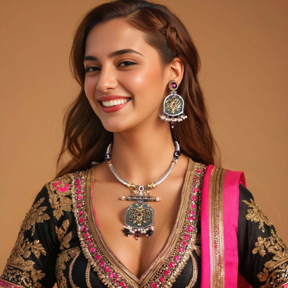 Harita Vine Necklace Set - Pratha Collection