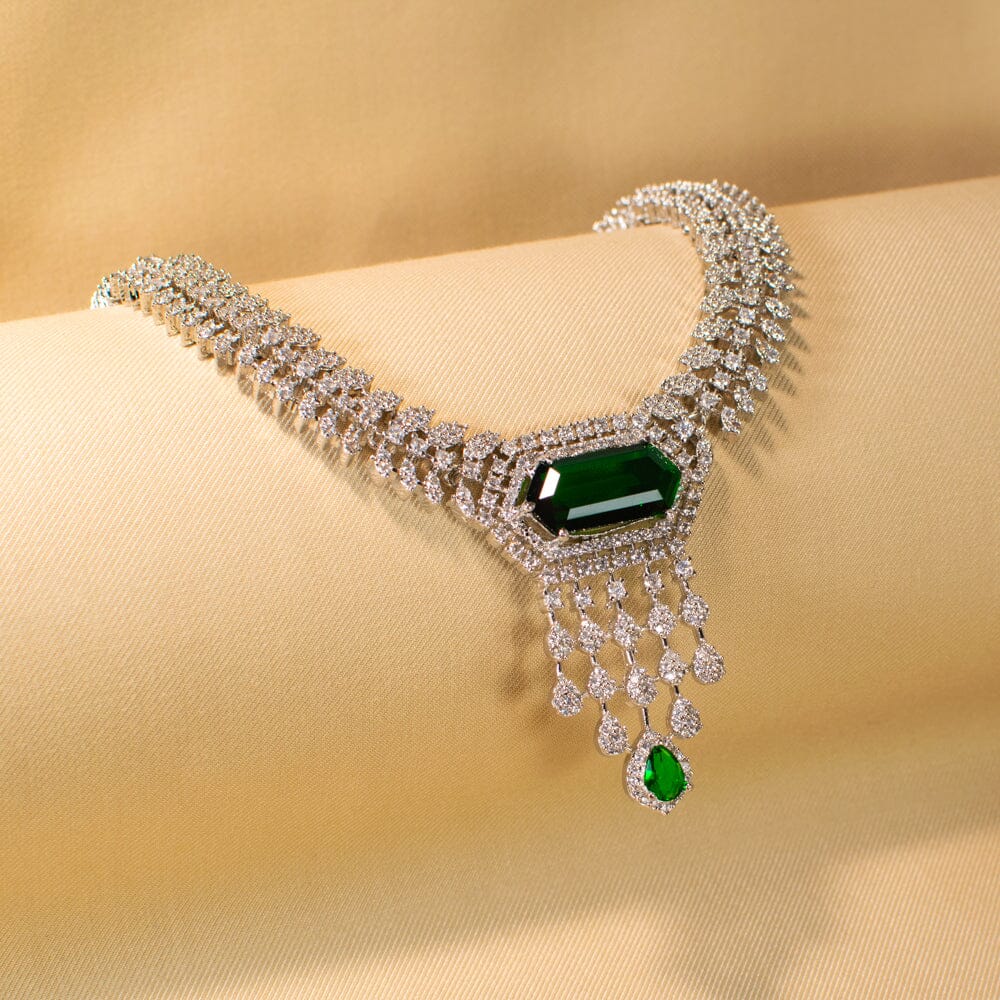 Hazel Emerald Green Necklace Set