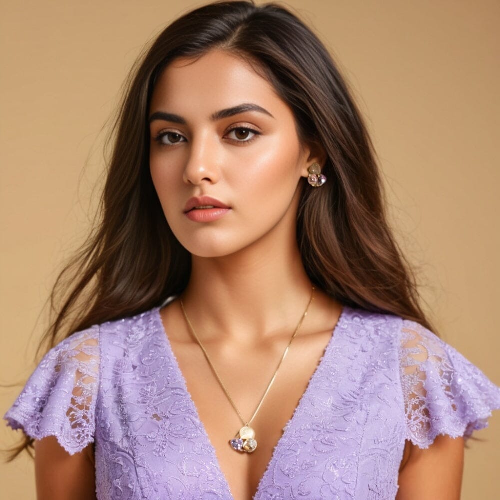 Heart Connect Pendant Set - Lavender