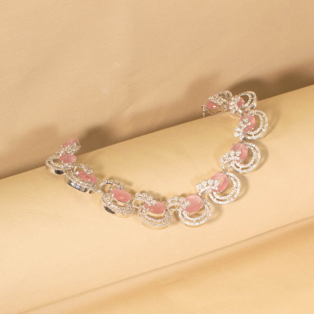 Heena Necklace Set - Pink - Glitterati Collection