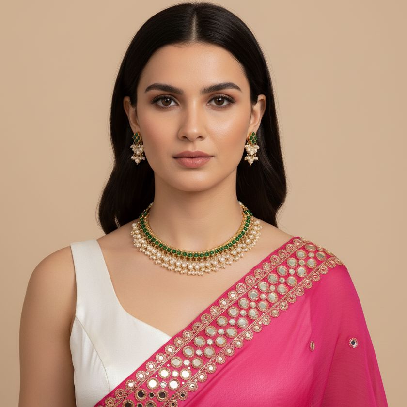 Heer Reversible Necklace Set - Sparsh Collection