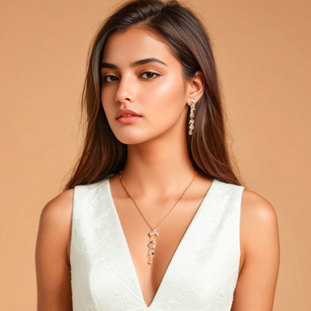 Iris Glint Pendant Set - Raksha Bandhan Collection