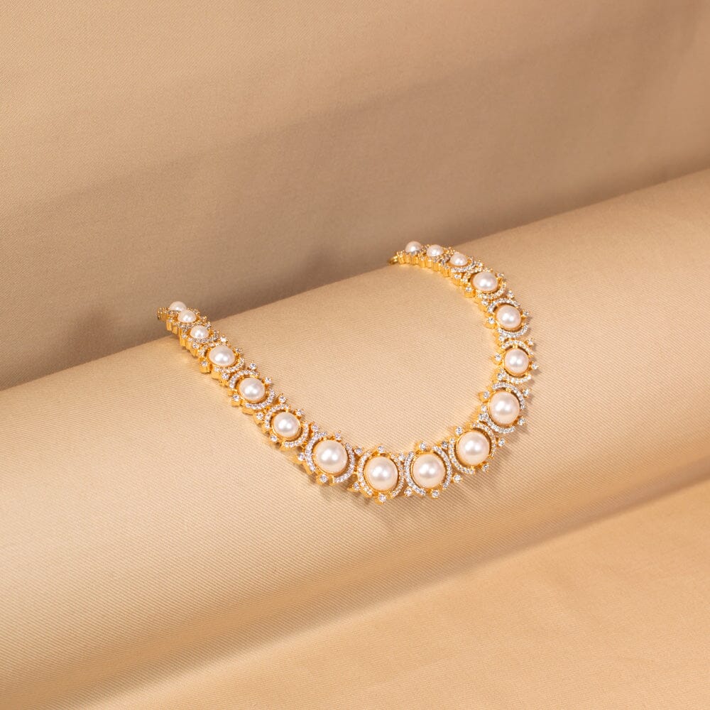 Iselda Pearl Necklace Set - Pratha Collection