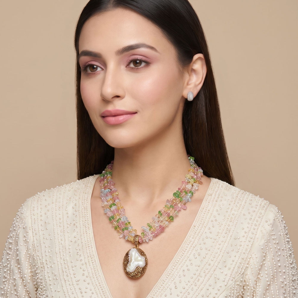 Lavinia Charm Necklace Set - Multicolor