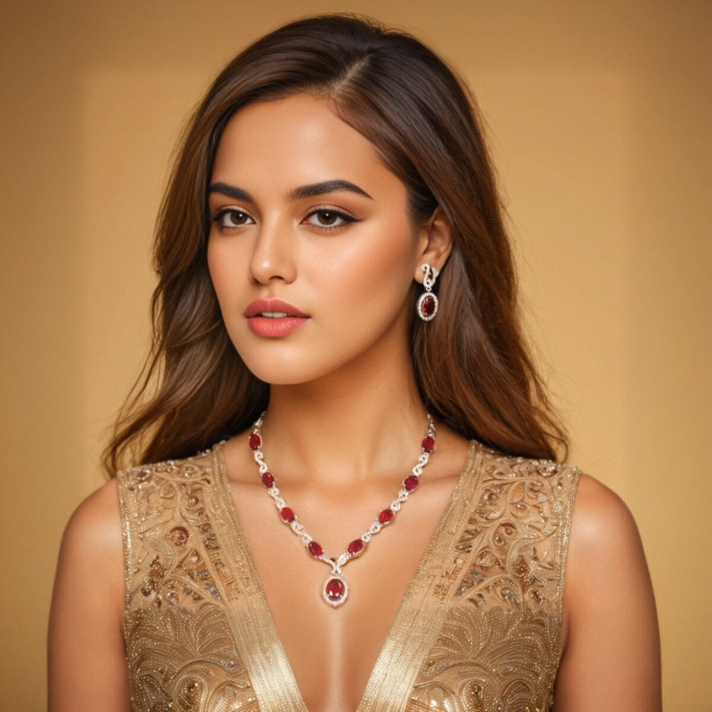 Leila Necklace Set - Glitterati Collection