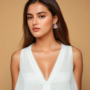 Lilac Dew Earrings- Glitterati Collection