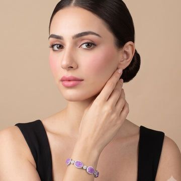 Lilac Ice Halo Bracelet