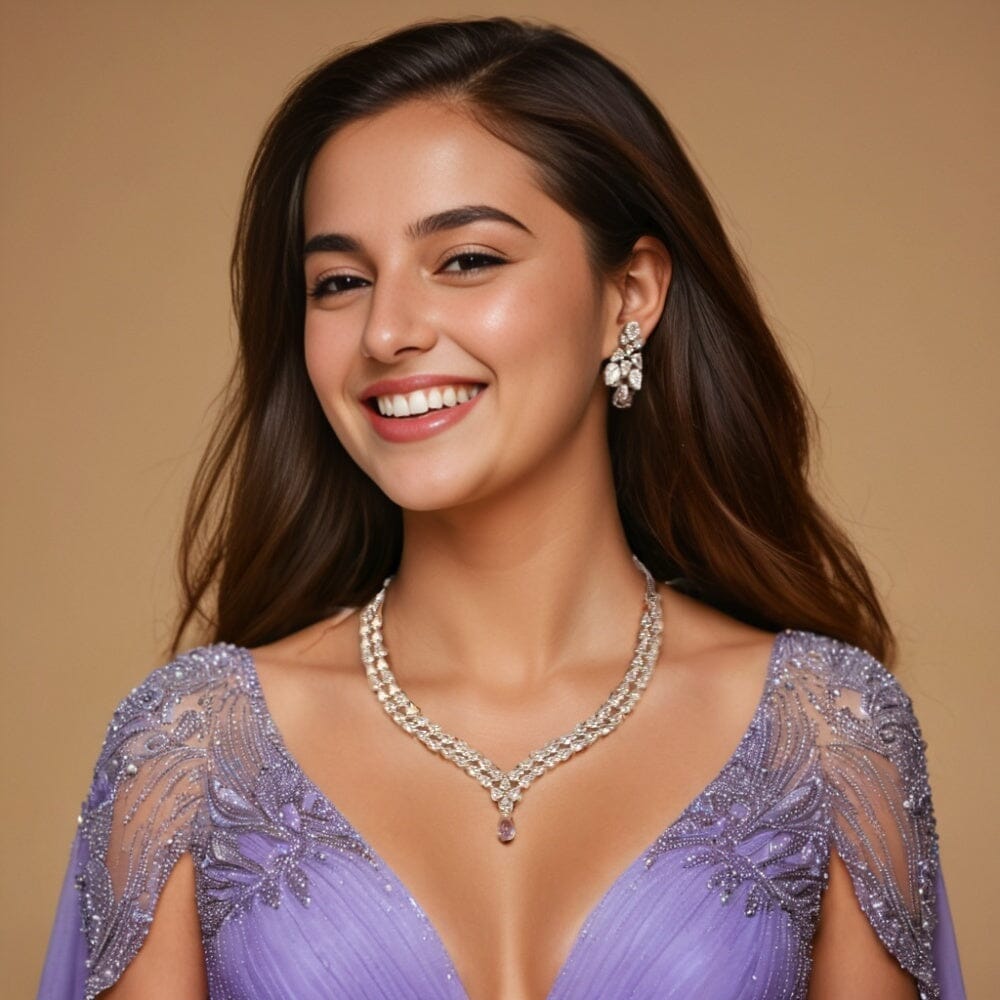 Lilac Love Necklace Set - Glitterati Collection