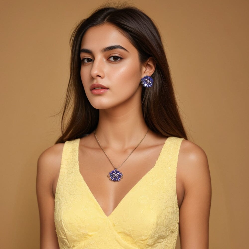 Lumina Pendant Set-Blue-Glitterati Collection