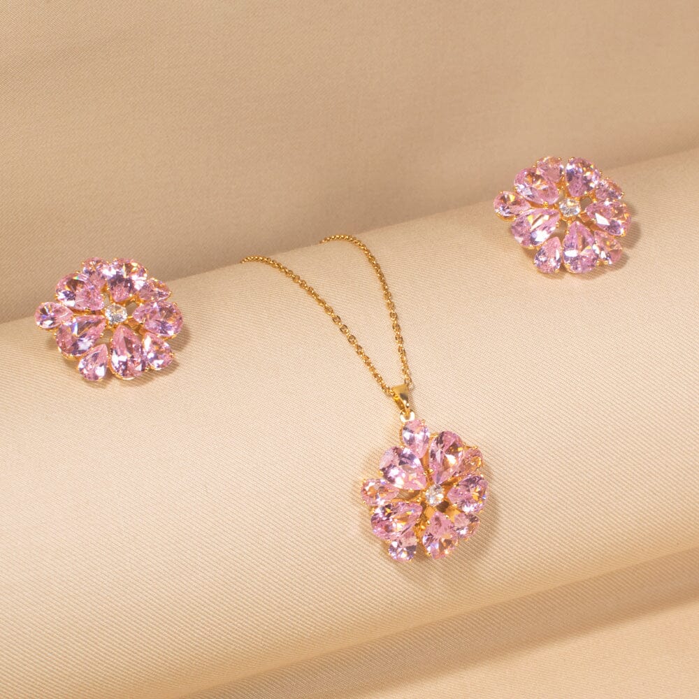 Lumina Pendant Set-Pink-Glitterati Collection