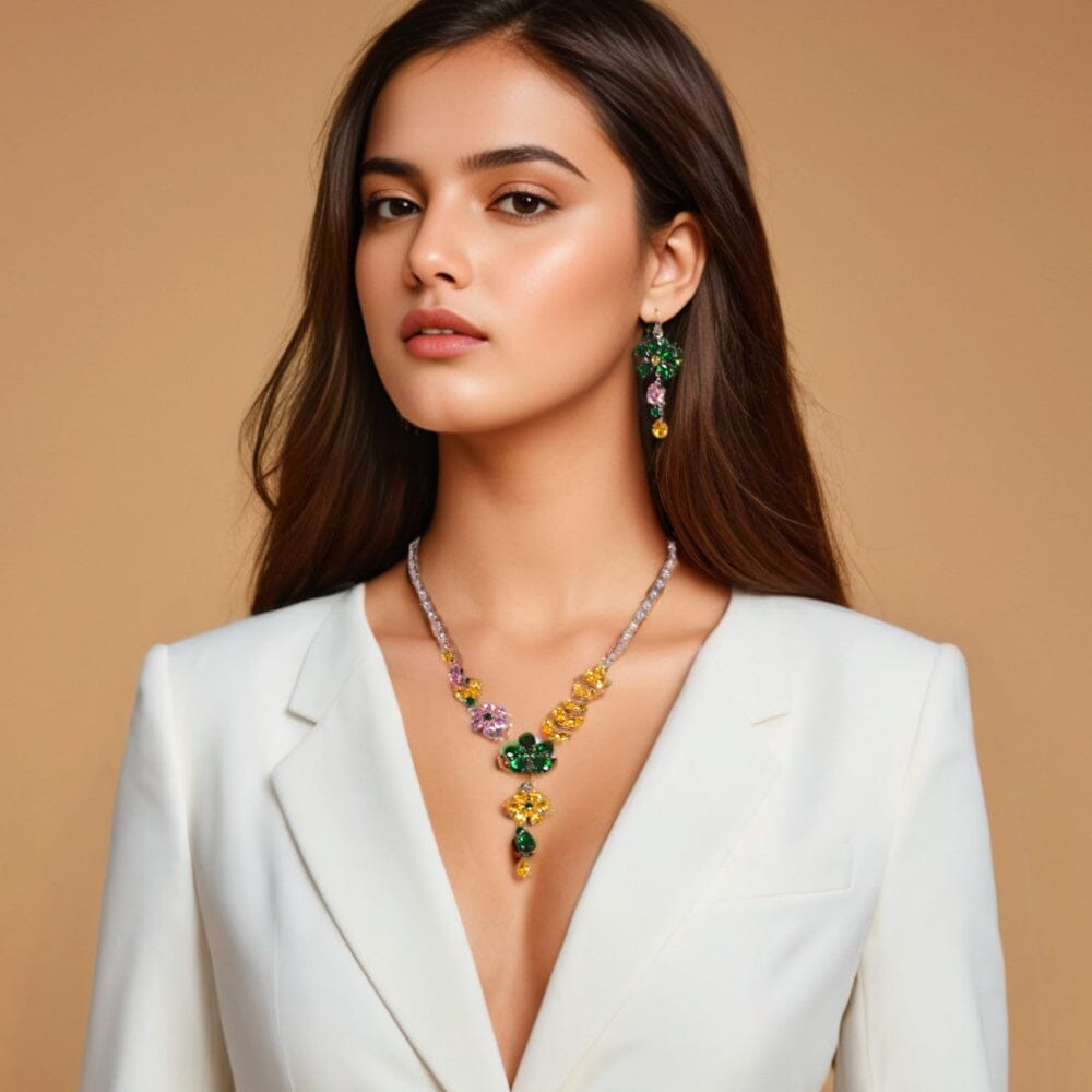 Lydia Necklace Set-Glitterati Collection