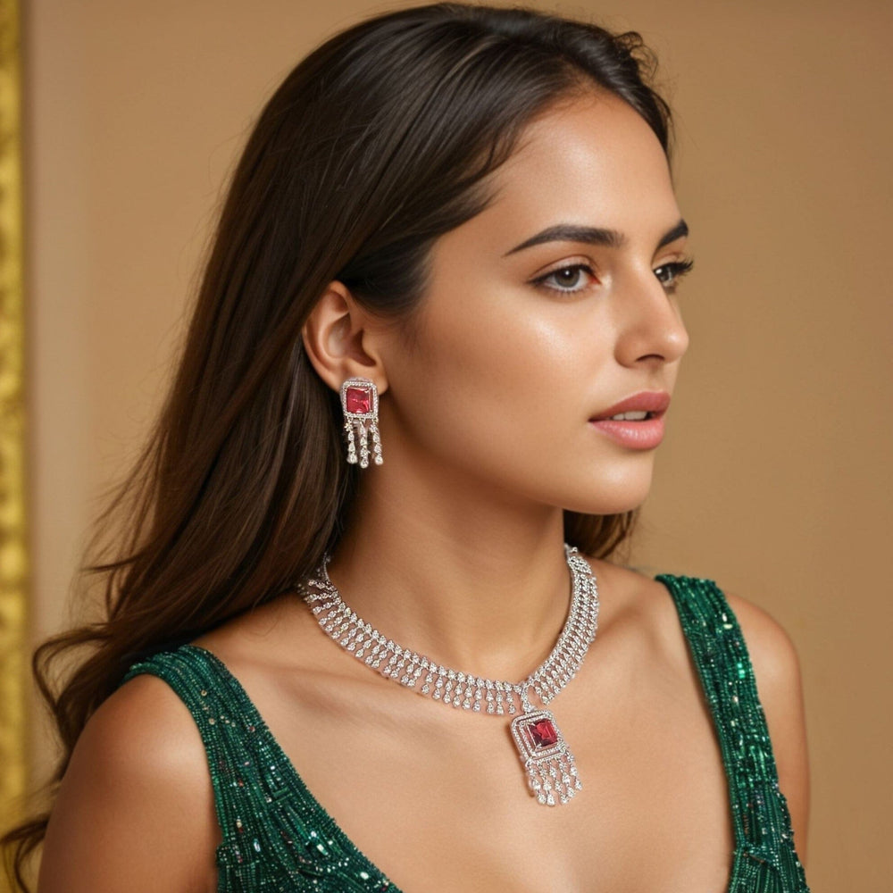 Mareena Red Necklace Set