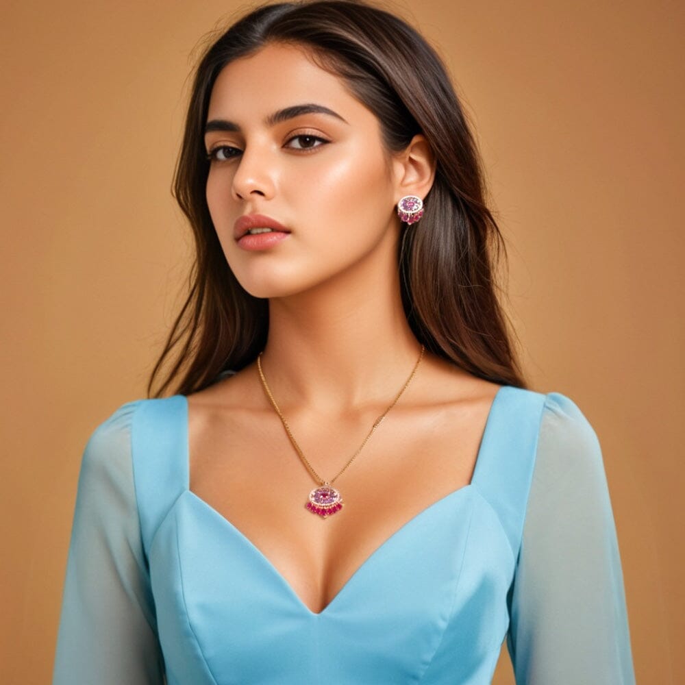 Mauvea Pendant Set -Minima Collection