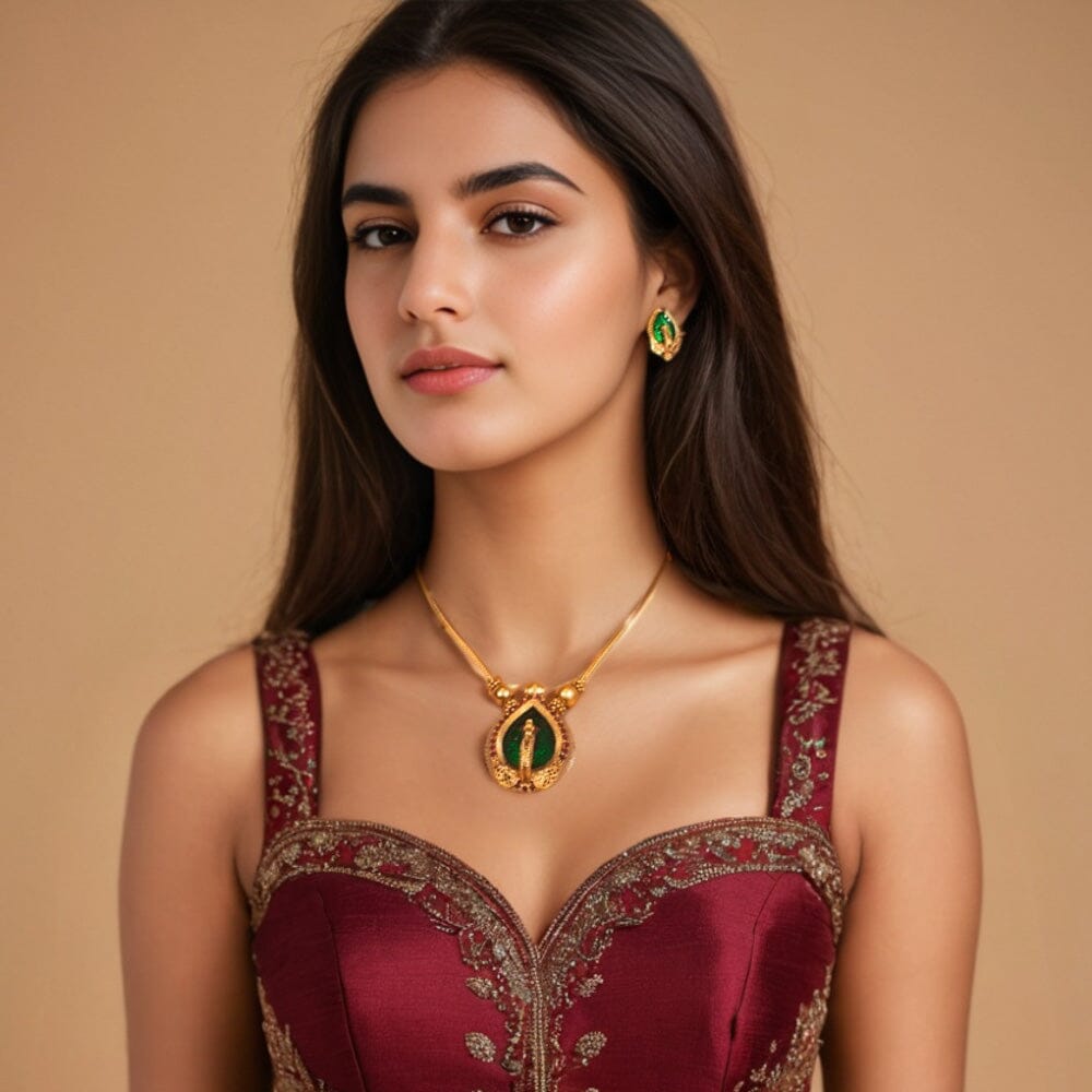 Mayuri Pendant Set-Sparsh Collection