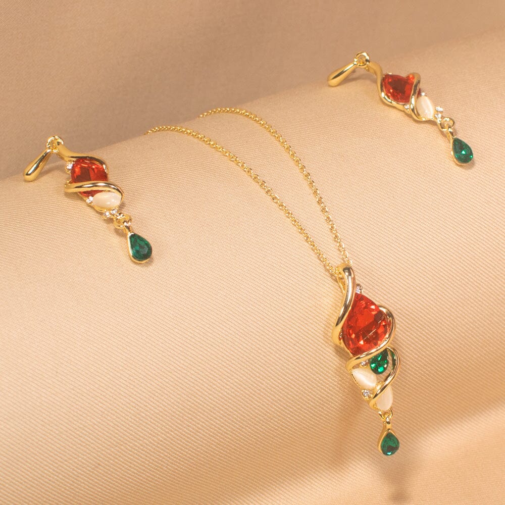 Mirabel Pendant Set -Red- Edgy Collection