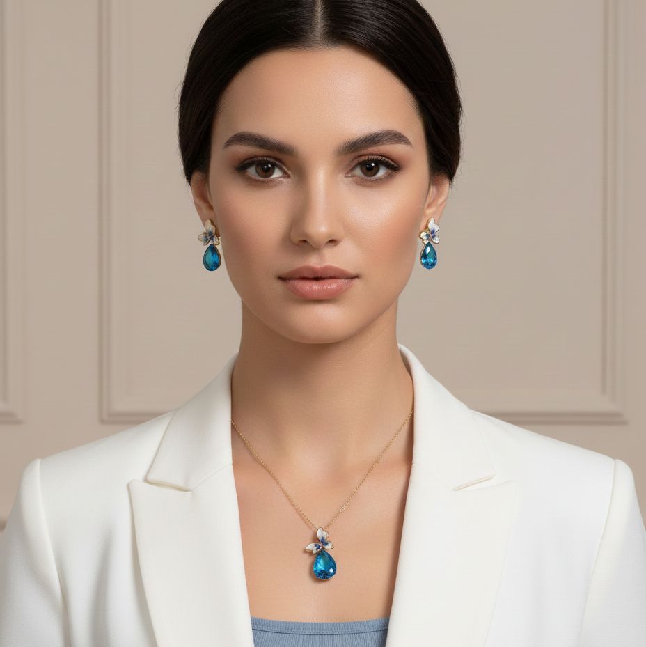 Miranda Pendant Set - Blue - Minima Collection