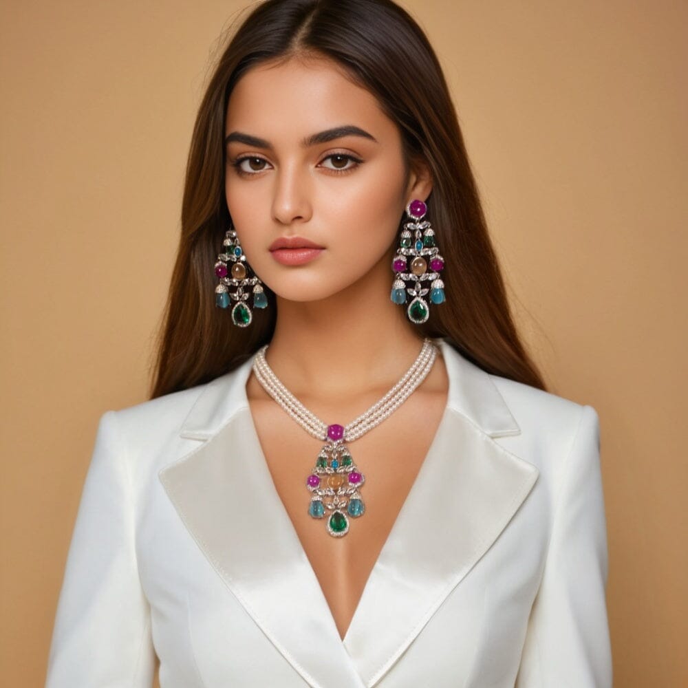 Mystara Luxury Necklace Set - Pratha Collection