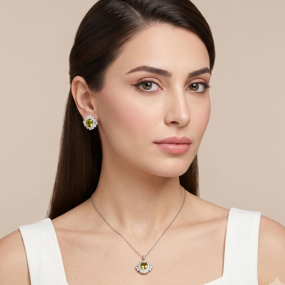 Olive Empress Pendant Set