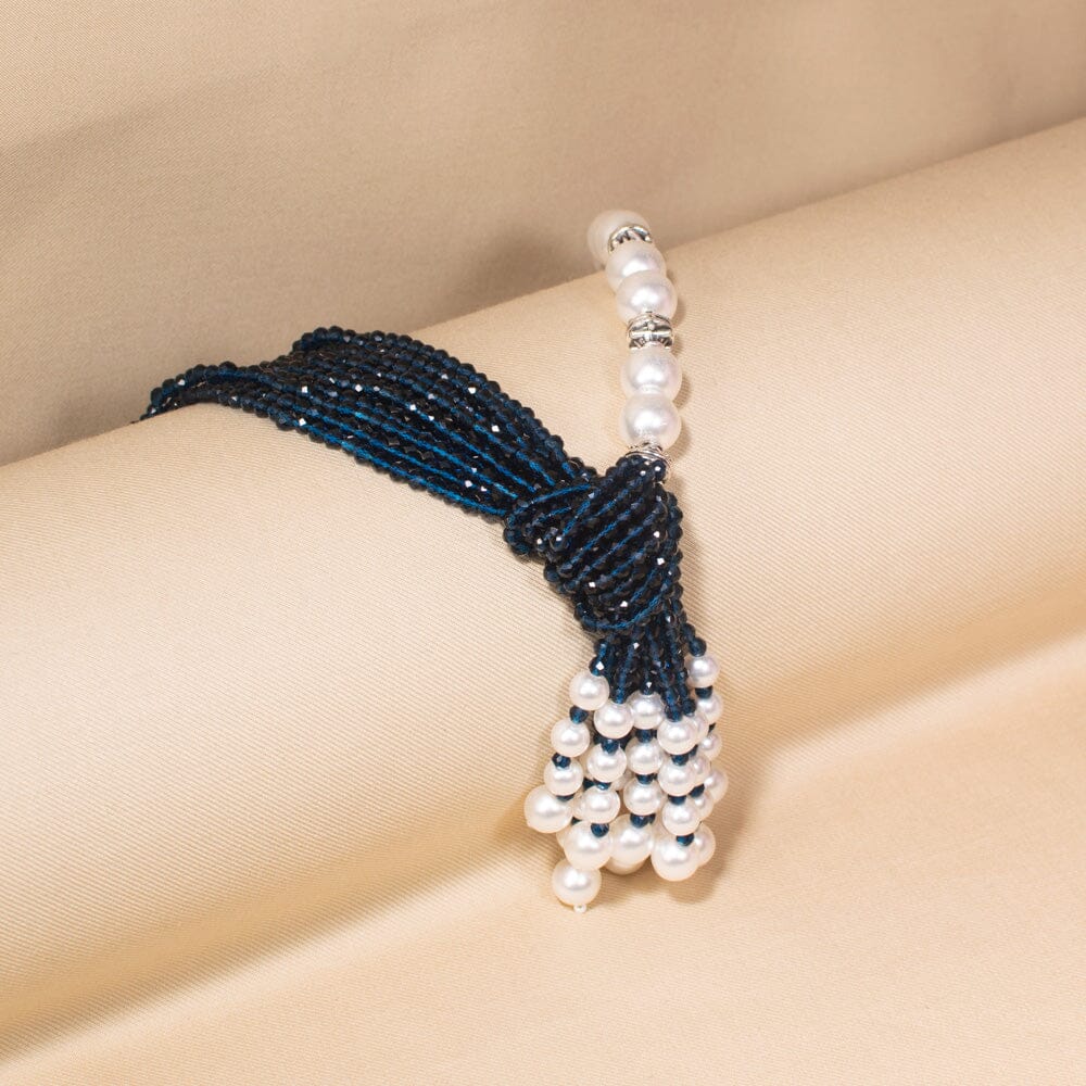 Ormira Necklace Set-Blue-Pratha Collection