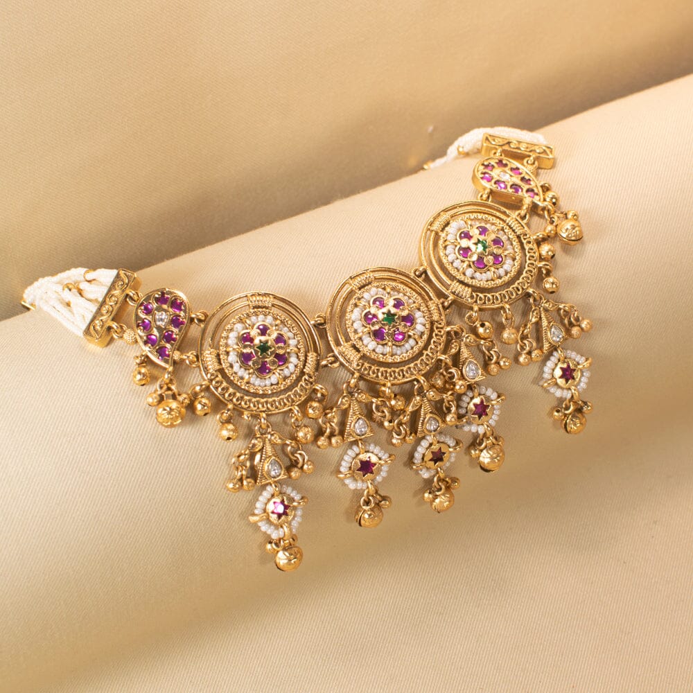 Padmini Rajwada Premium Necklace Set - Pratha Collection