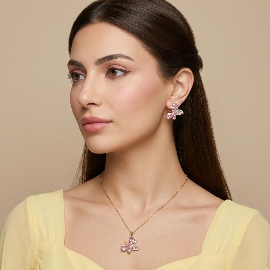 Papillon Pendant Set - Glitterati Collection