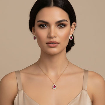 Passion Bloom Pendant Set-Edgy Collection