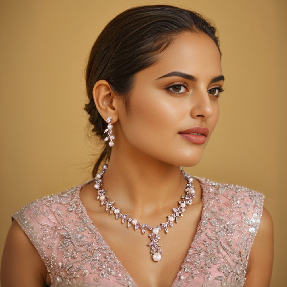 Pearl Tendrils Necklace Set