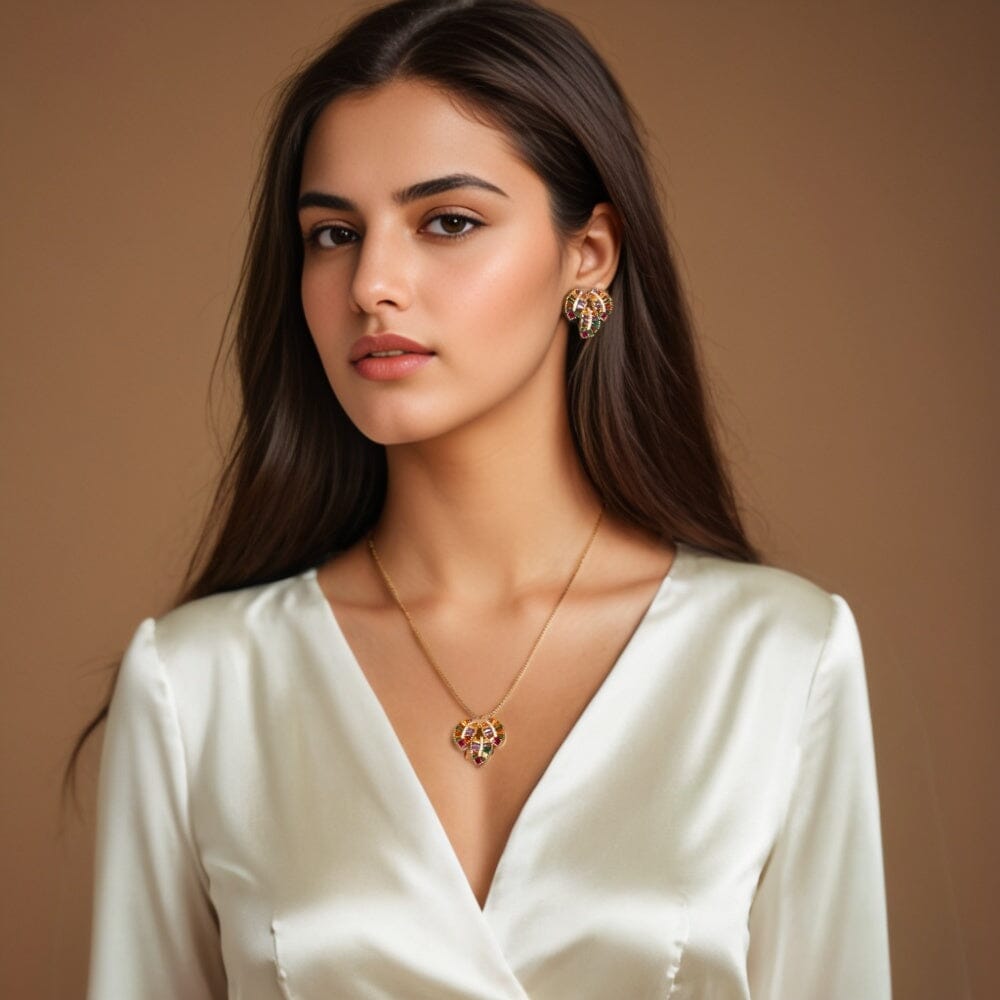Petal Burst Pendant Set - Raksha Bandhan Collection