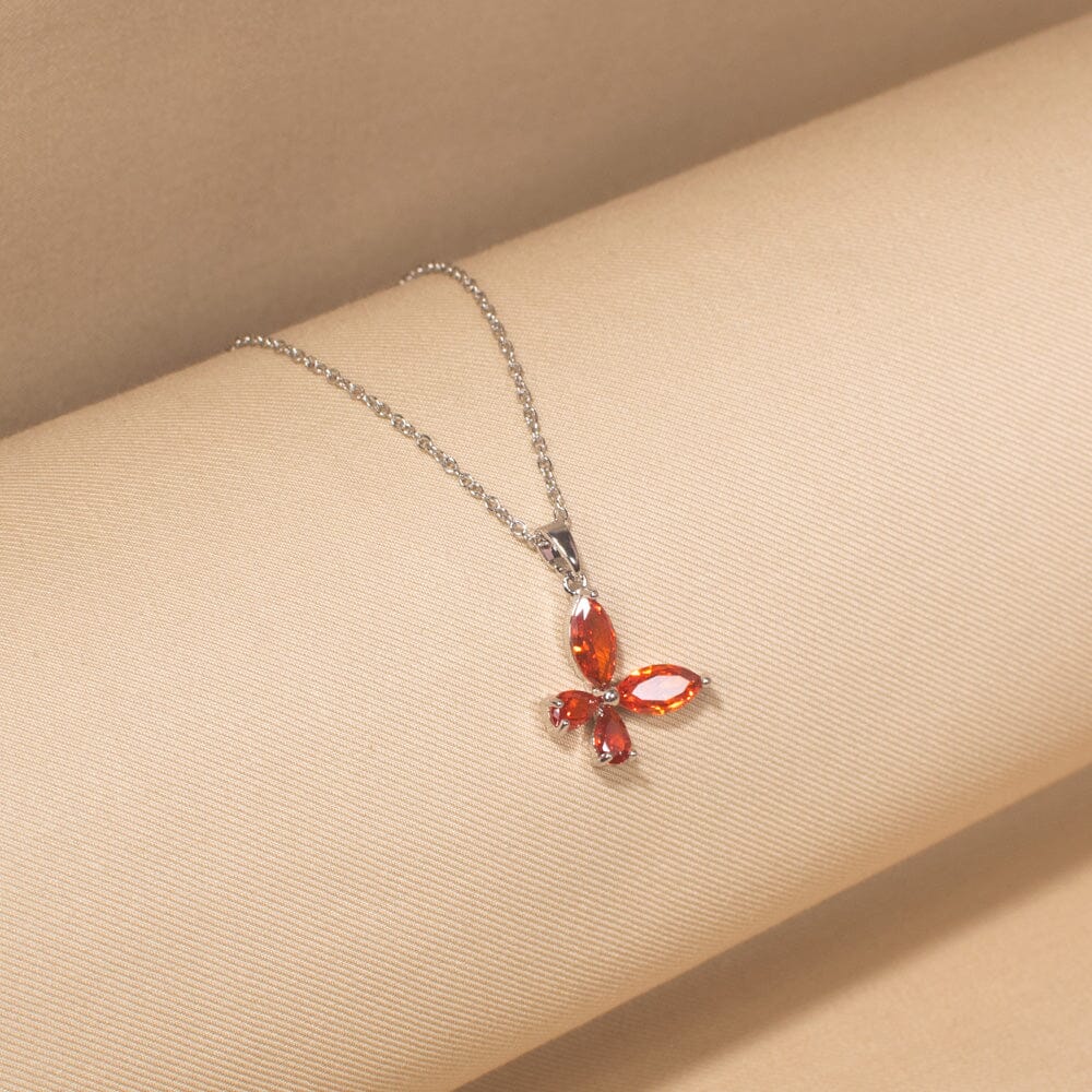 Petal Pendant Set-Red-Minima Collection