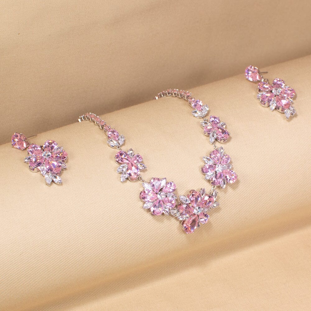 Pink Elegance Necklace Set-Glitterati Collection