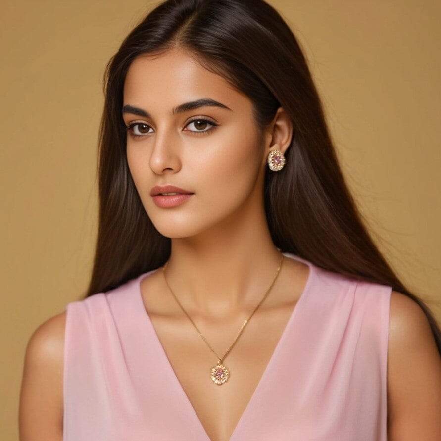 Pink Love Pendant Set - Glitterati Collection