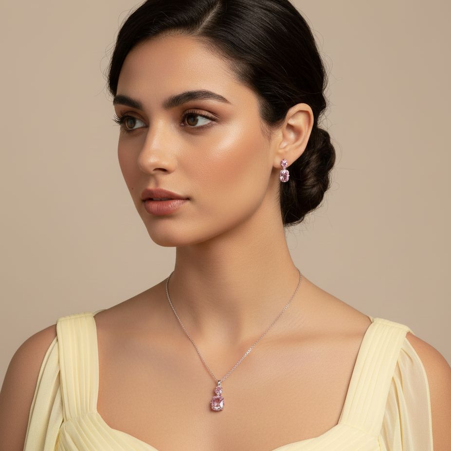 Pink Love Pendant Set - Minima Collection