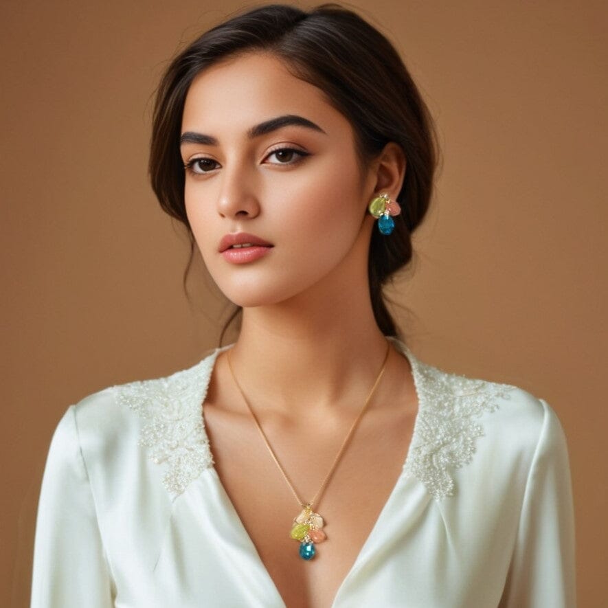 Pink Tide Pendant Set - Edgy Collection