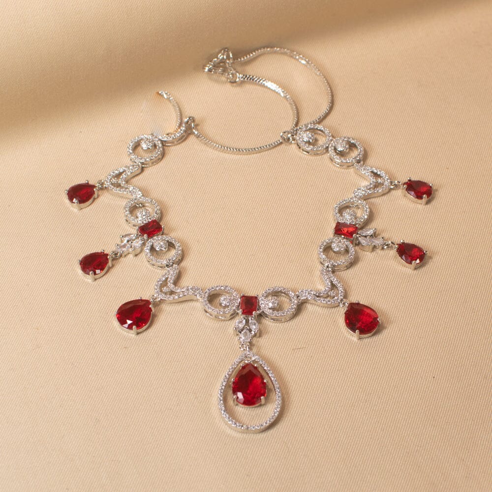Raasha Necklace Set - Red
