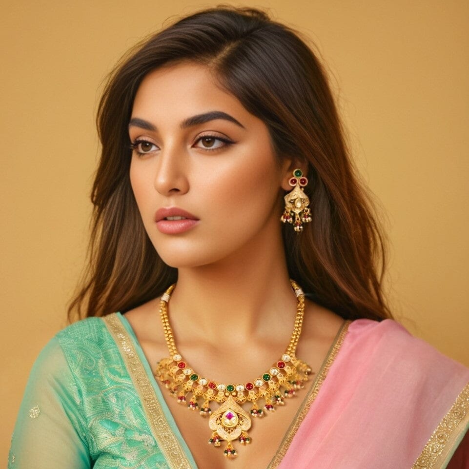Raashi Traditional Necklace Set - Pratha Collection